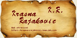 Krasna Rajaković vizit kartica